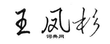 骆恒光王凤杉行书个性签名怎么写