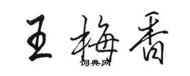 骆恒光王梅香行书个性签名怎么写