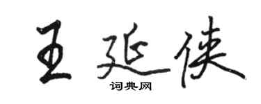 骆恒光王延侠行书个性签名怎么写