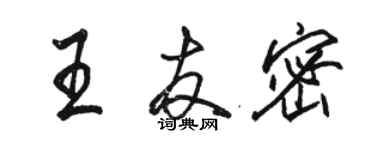 骆恒光王友密行书个性签名怎么写