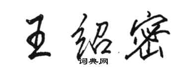 骆恒光王绍密行书个性签名怎么写