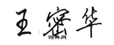骆恒光王密华行书个性签名怎么写
