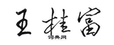 骆恒光王桂富行书个性签名怎么写