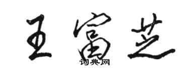 骆恒光王富芝行书个性签名怎么写
