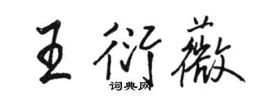 骆恒光王衍薇行书个性签名怎么写