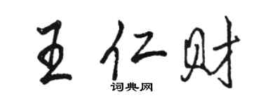 骆恒光王仁财行书个性签名怎么写