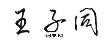骆恒光王子同行书个性签名怎么写