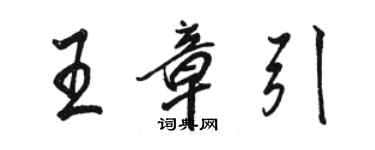 骆恒光王章引行书个性签名怎么写