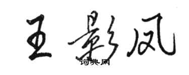 骆恒光王影凤行书个性签名怎么写