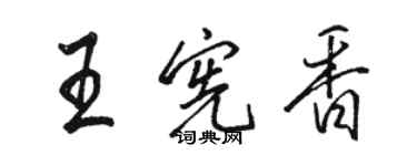 骆恒光王宪香行书个性签名怎么写