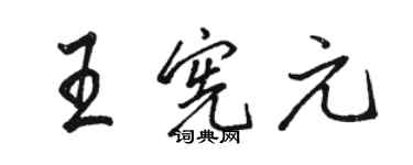 骆恒光王宪元行书个性签名怎么写