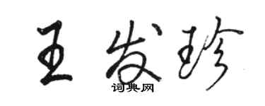 骆恒光王发珍行书个性签名怎么写