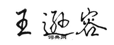 骆恒光王逊容行书个性签名怎么写