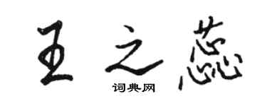 骆恒光王之蕊行书个性签名怎么写