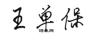 骆恒光王单保行书个性签名怎么写