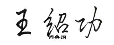 骆恒光王绍功行书个性签名怎么写
