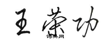骆恒光王荣功行书个性签名怎么写