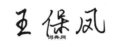 骆恒光王保凤行书个性签名怎么写