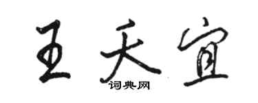 骆恒光王夭宜行书个性签名怎么写