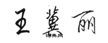 骆恒光王冀丽行书个性签名怎么写