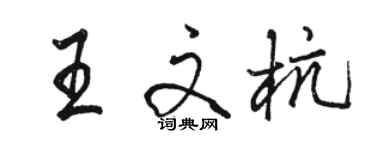 骆恒光王文杭行书个性签名怎么写