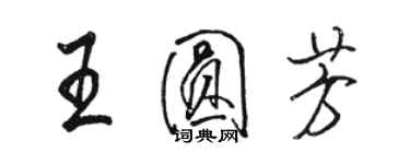 骆恒光王圆芳行书个性签名怎么写