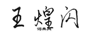 骆恒光王煌闪行书个性签名怎么写