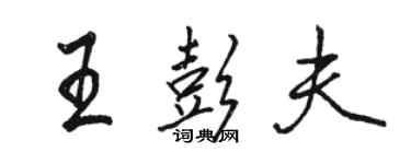 骆恒光王彭夫行书个性签名怎么写