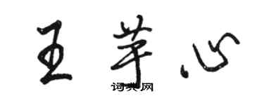 骆恒光王芋心行书个性签名怎么写