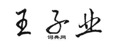 骆恒光王子业行书个性签名怎么写
