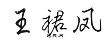 骆恒光王裙凤行书个性签名怎么写