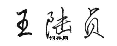 骆恒光王陆贞行书个性签名怎么写