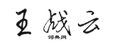 骆恒光王战云行书个性签名怎么写