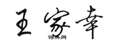 骆恒光王家幸行书个性签名怎么写