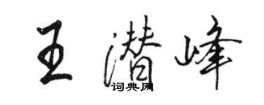 骆恒光王潜峰行书个性签名怎么写