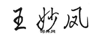 骆恒光王妙凤行书个性签名怎么写