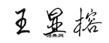 骆恒光王显榕行书个性签名怎么写