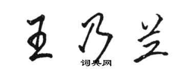 骆恒光王乃兰行书个性签名怎么写