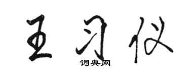 骆恒光王习仪行书个性签名怎么写
