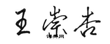 骆恒光王崇杏行书个性签名怎么写