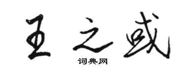 骆恒光王之或行书个性签名怎么写