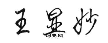骆恒光王显妙行书个性签名怎么写