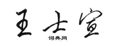 骆恒光王士宣行书个性签名怎么写