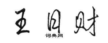 骆恒光王日财行书个性签名怎么写