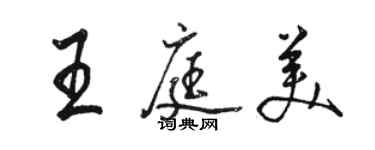 骆恒光王庭美行书个性签名怎么写
