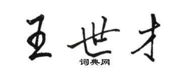 骆恒光王世才行书个性签名怎么写