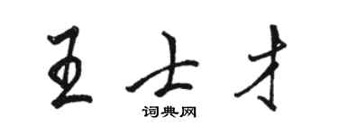骆恒光王士才行书个性签名怎么写