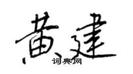 王正良黄建行书个性签名怎么写