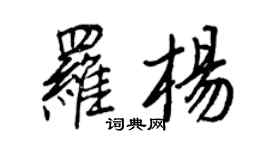 王正良罗杨行书个性签名怎么写