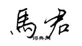 王正良马君行书个性签名怎么写